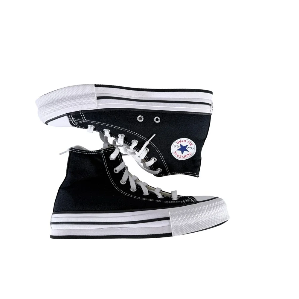 Big Kids 5 CONVERSE Chuck Taylor All Star Lift Platform High Top Black 272855F